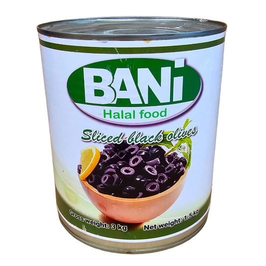 Sliced Black Olives – 3 kg