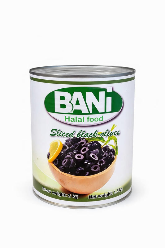 Sliced Black Olives – 3 kg